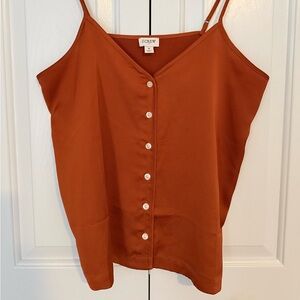 J. Crew Women's Terracota Button-Down Tank (S)